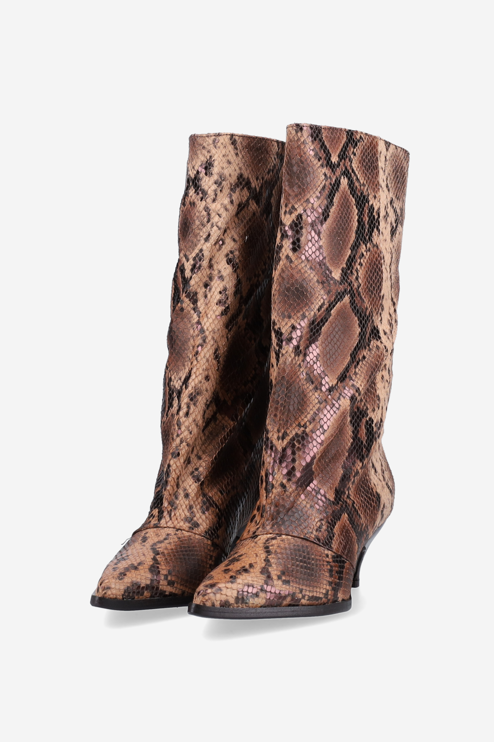 Pitone leather boots