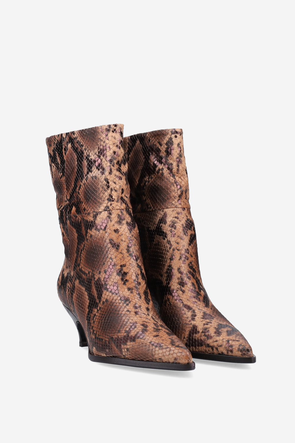 Pitone leather ankle boots