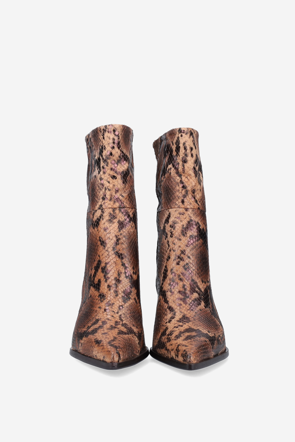Pitone leather ankle boots