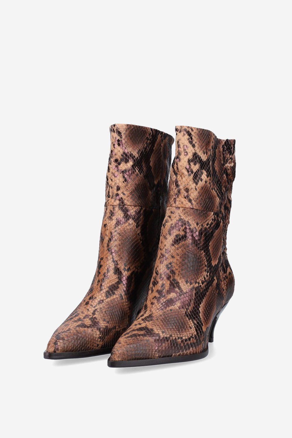 Pitone leather ankle boots