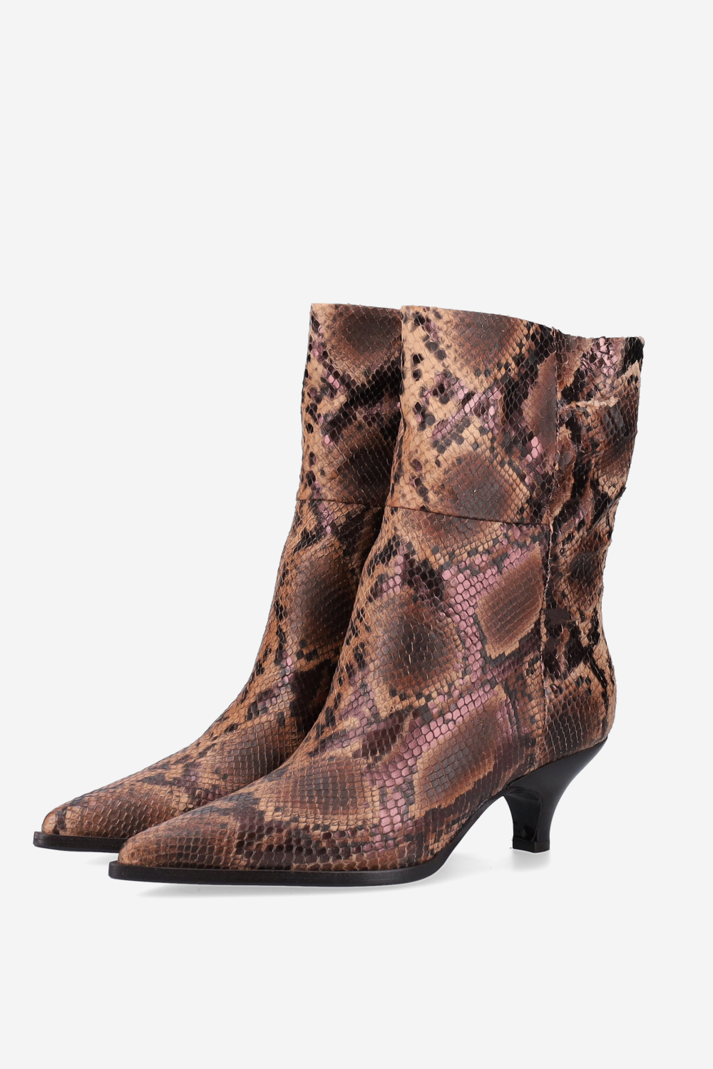Pitone leather ankle boots