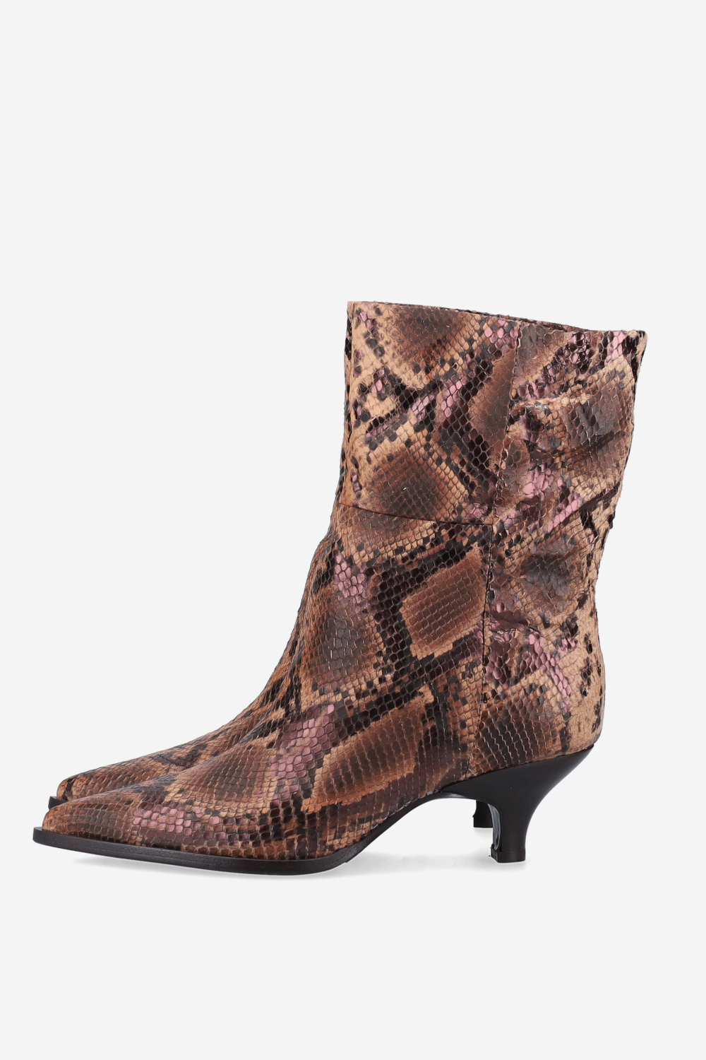 Pitone leather ankle boots