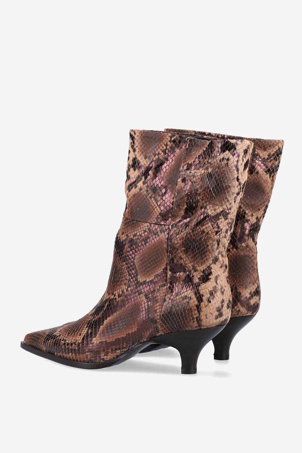 Pitone leather ankle boots