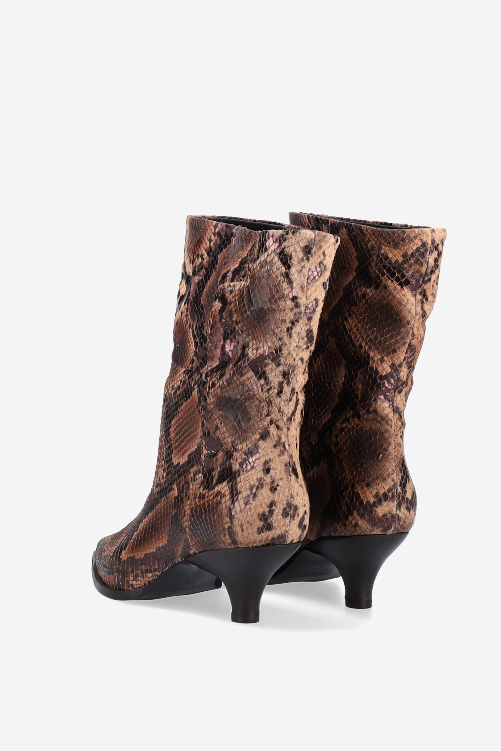 Pitone leather ankle boots