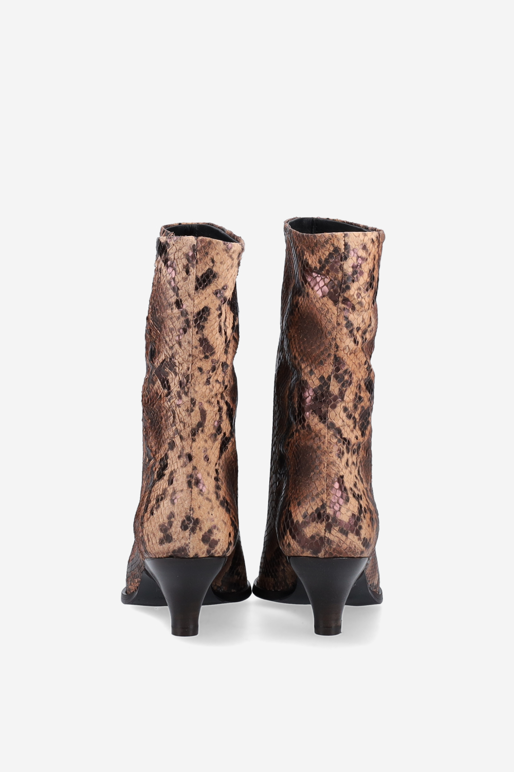 Pitone leather ankle boots