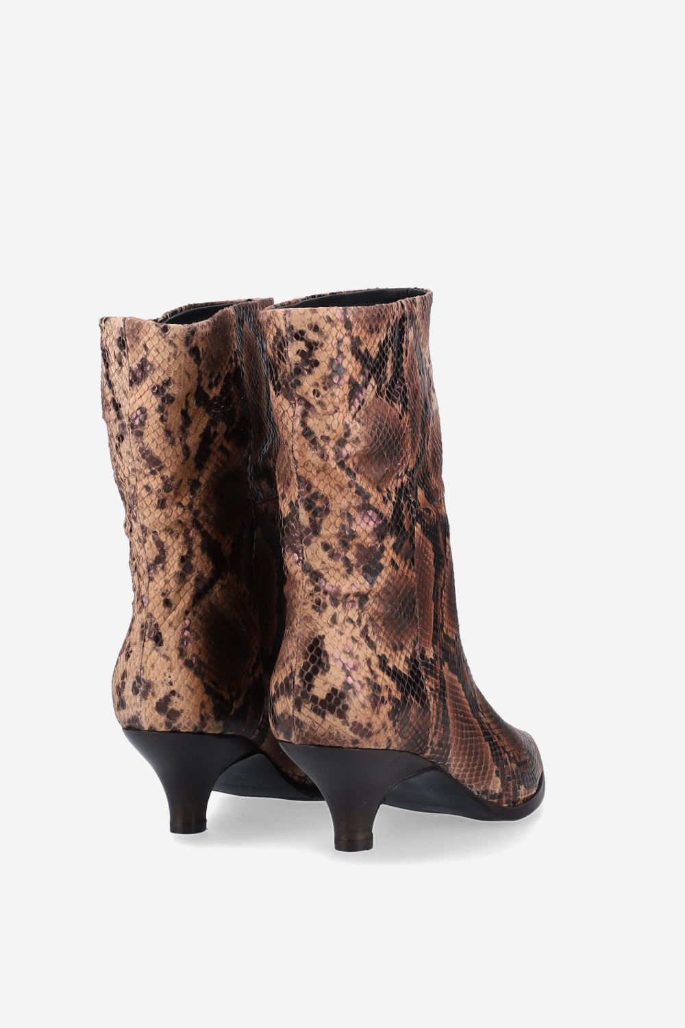 Pitone leather ankle boots