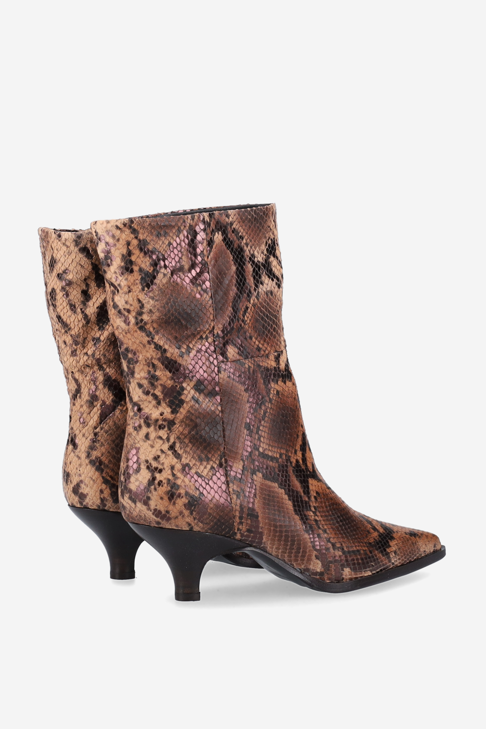 Pitone leather ankle boots