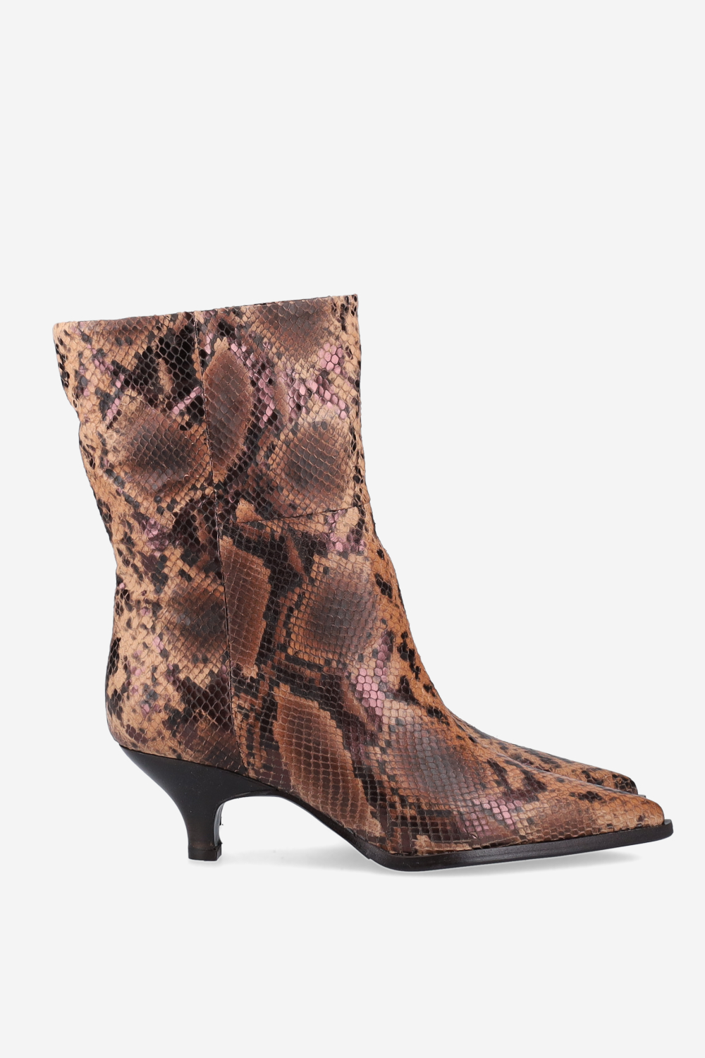 Pitone leather ankle boots