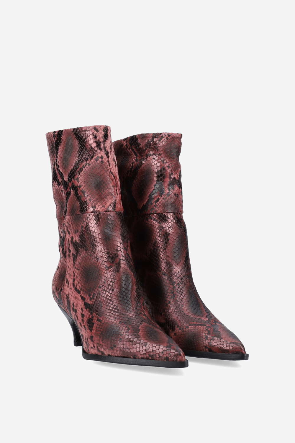 Pitone leather ankle boots