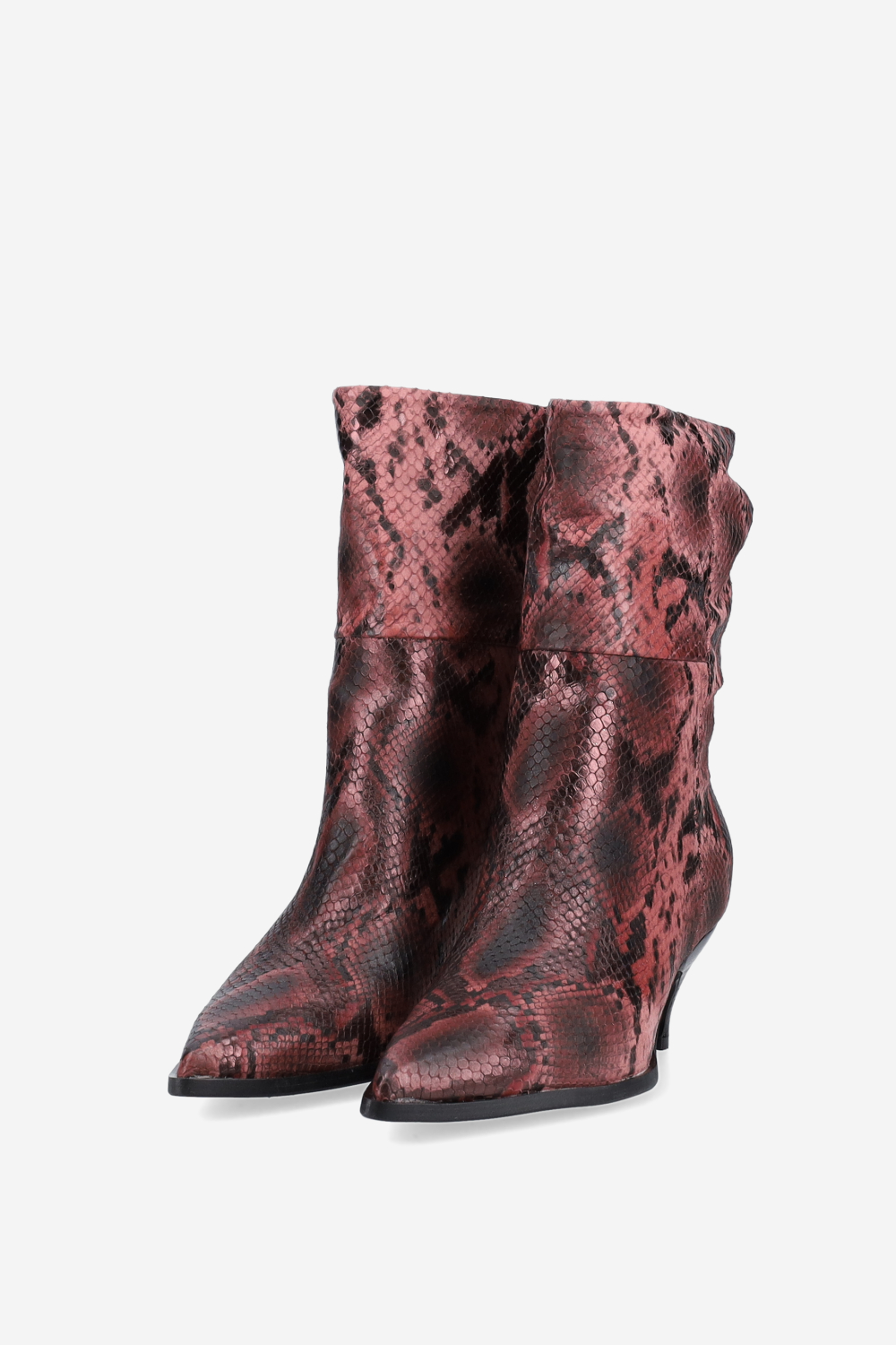 Pitone leather ankle boots