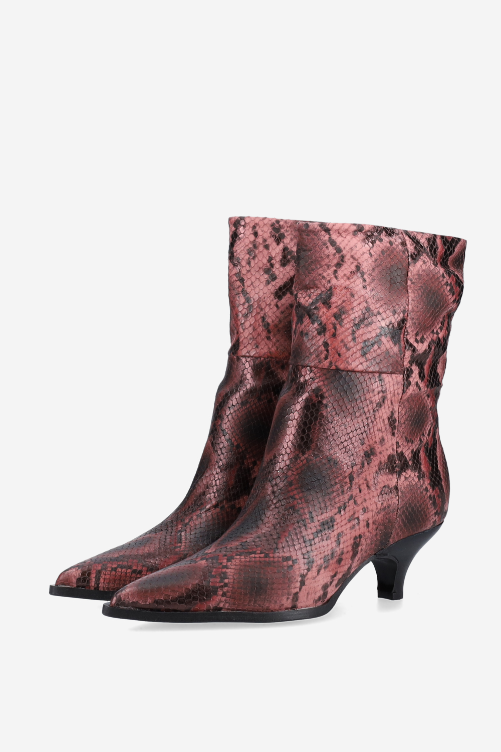 Pitone leather ankle boots