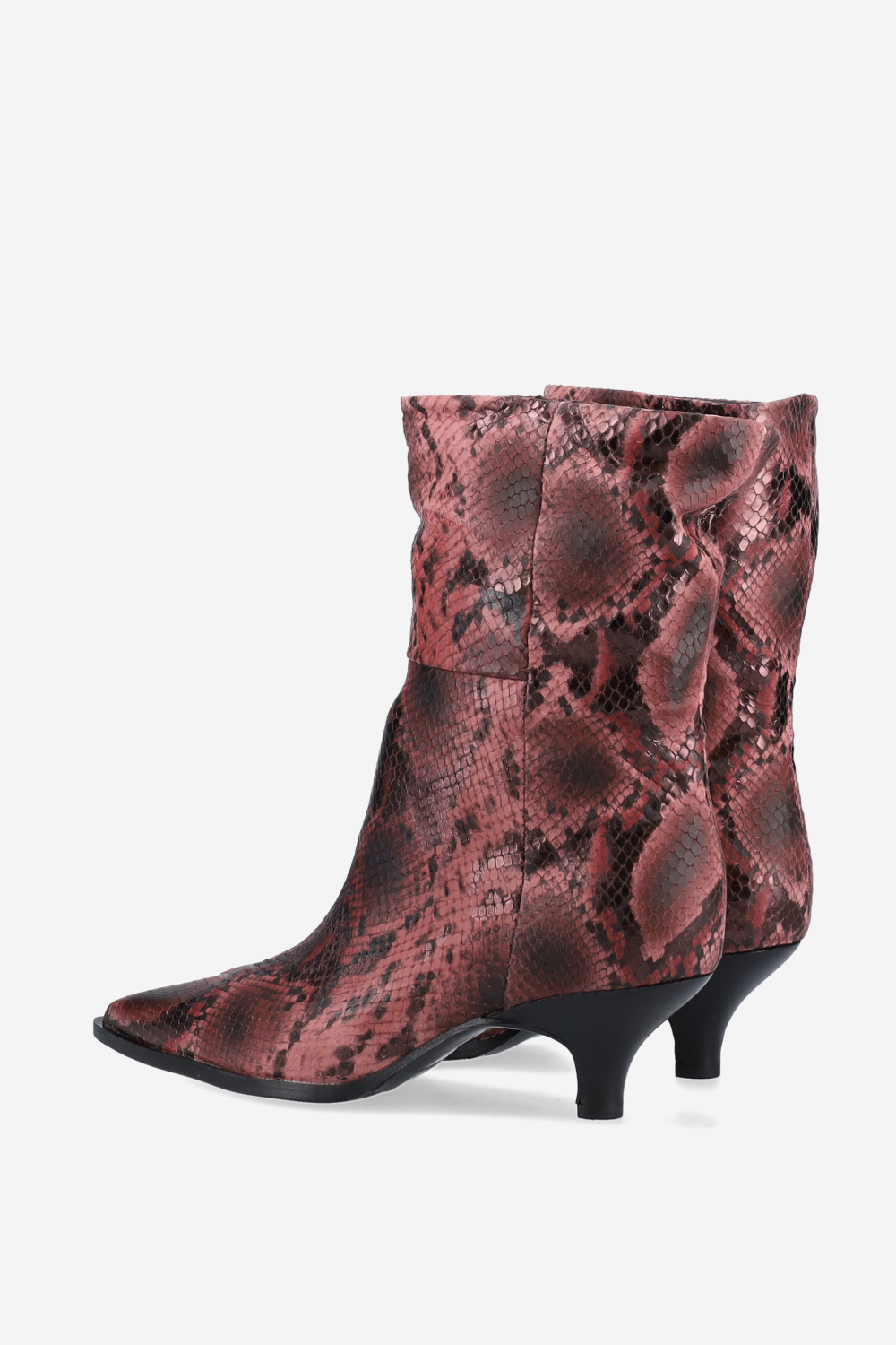 Pitone leather ankle boots