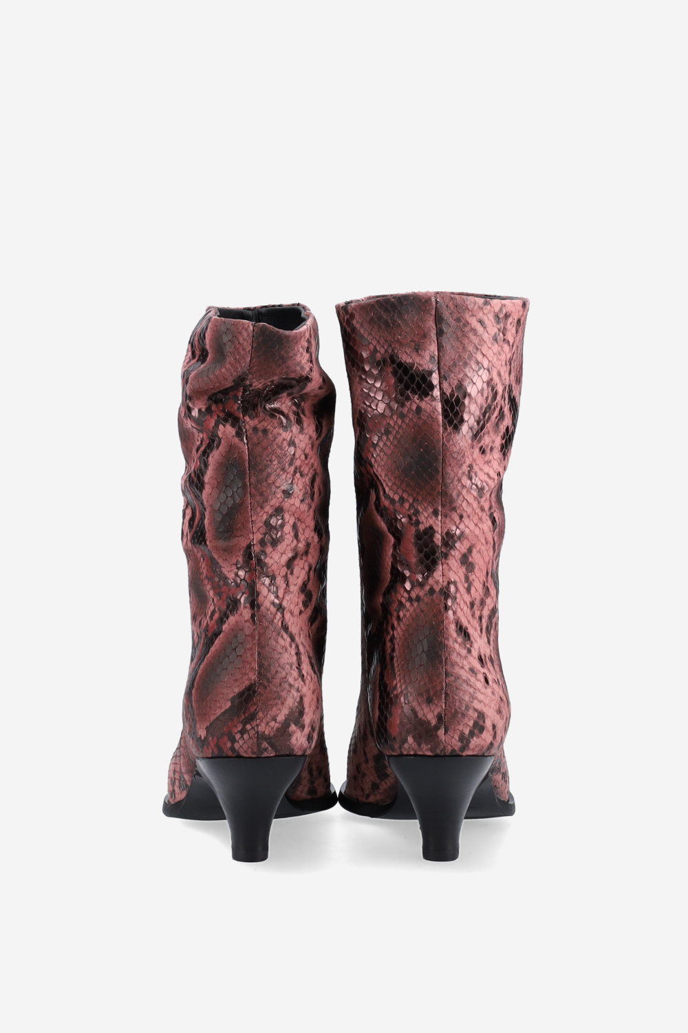 Pitone leather ankle boots