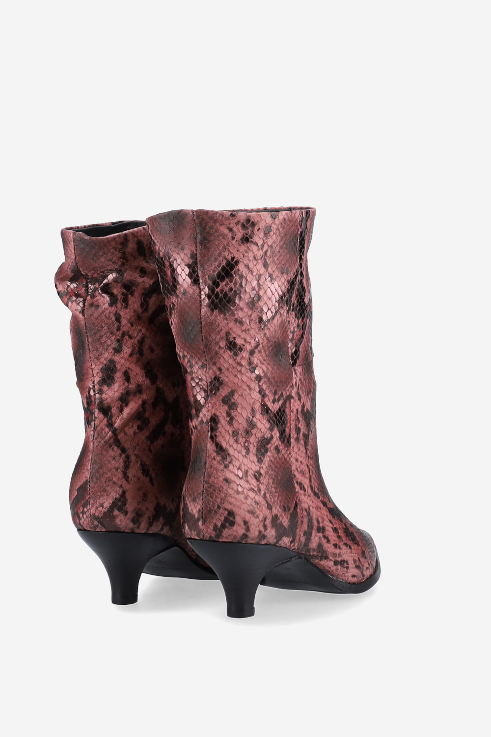 Pitone leather ankle boots