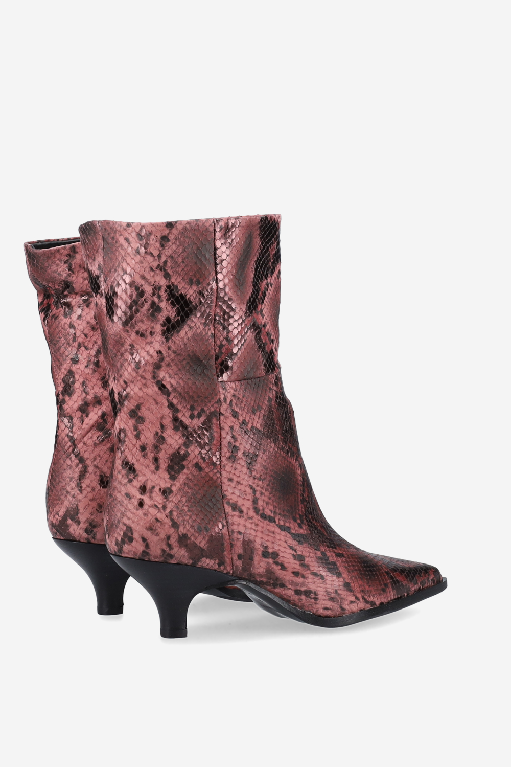 Pitone leather ankle boots