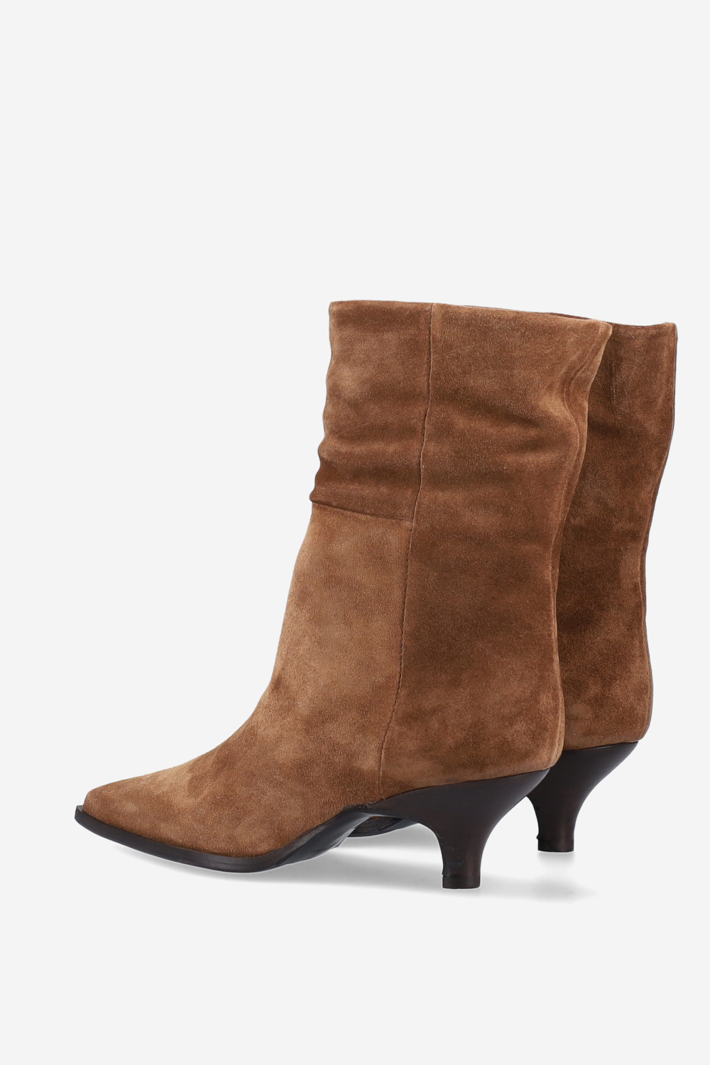 Pointed-toe suede ankle boots