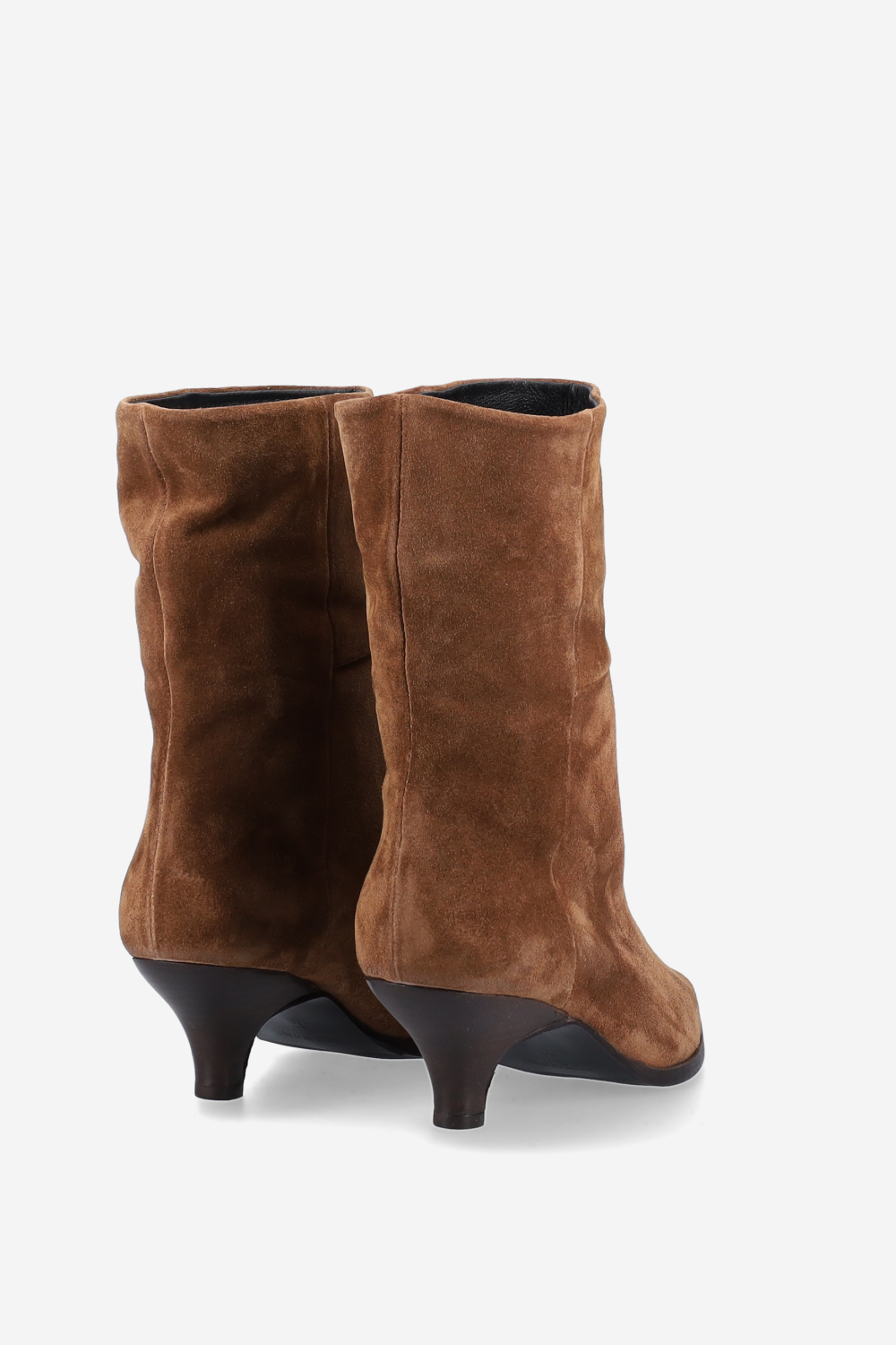 Pointed-toe suede ankle boots