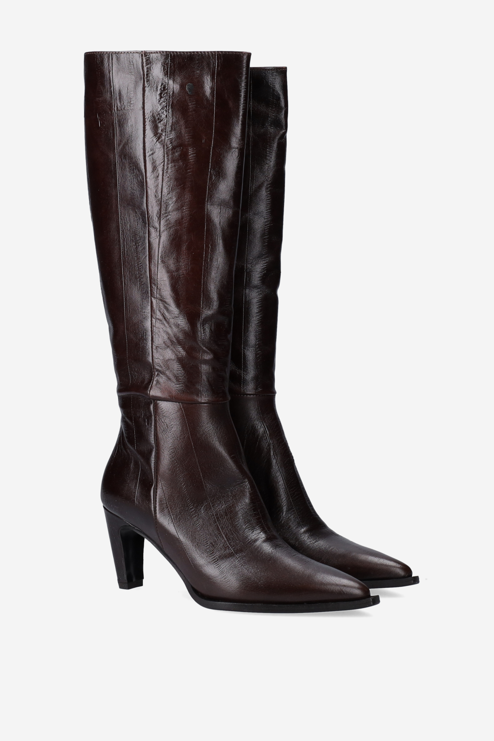 High leather boots
