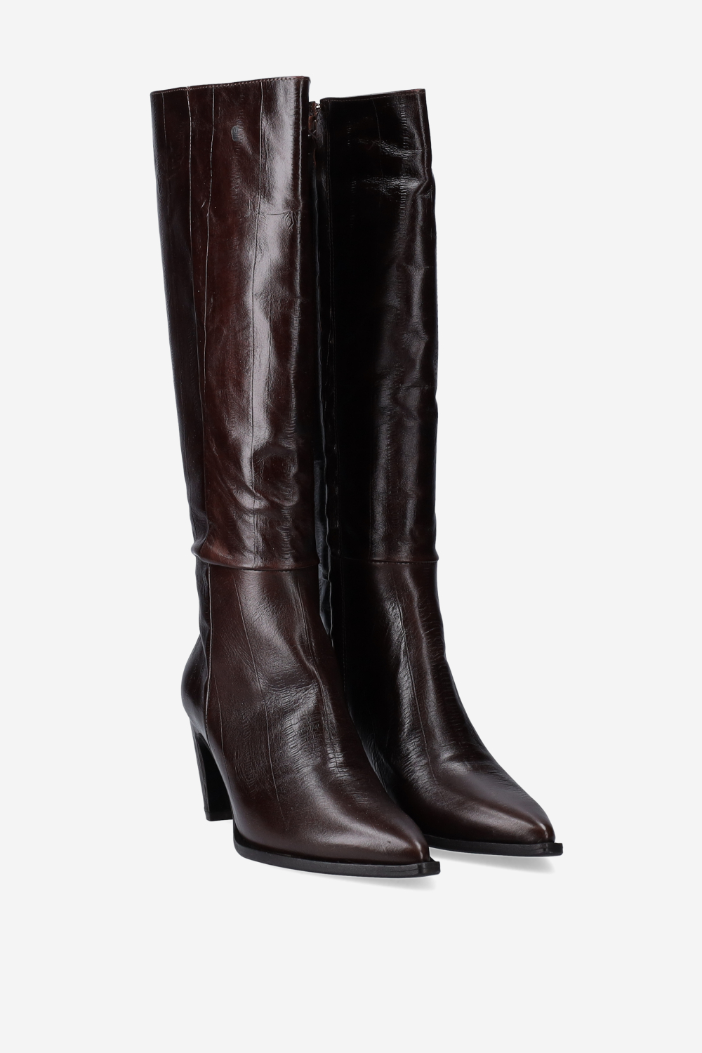 High leather boots