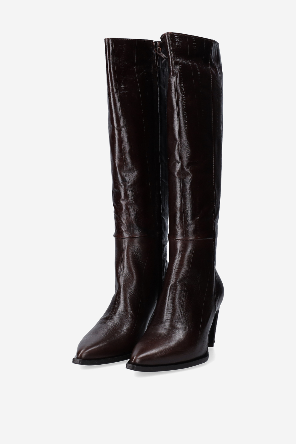 High leather boots