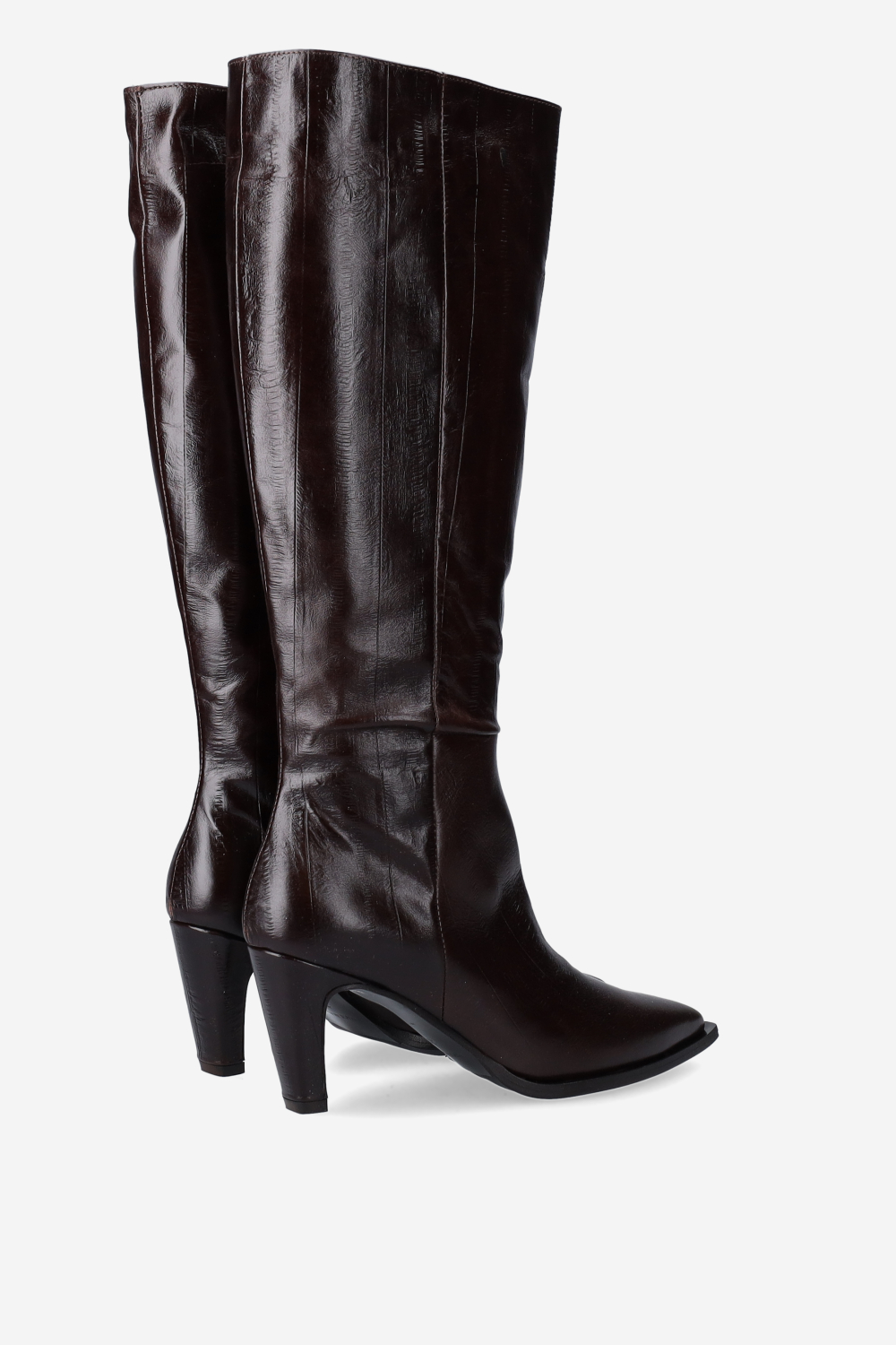High leather boots