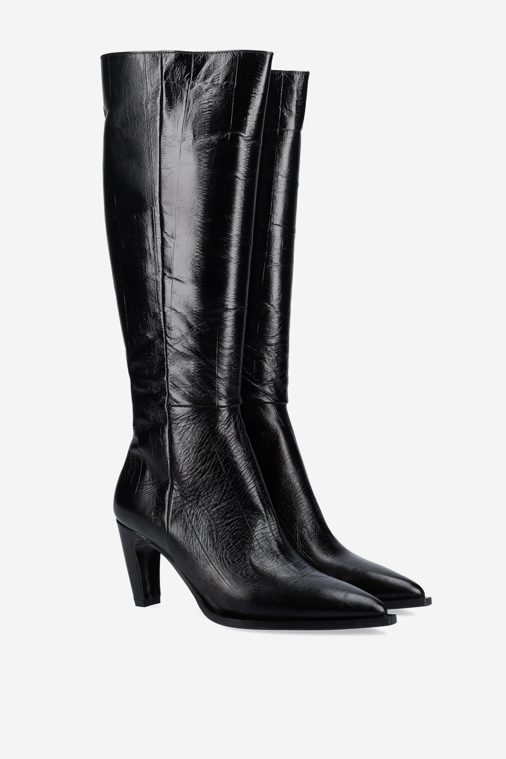 High leather boots