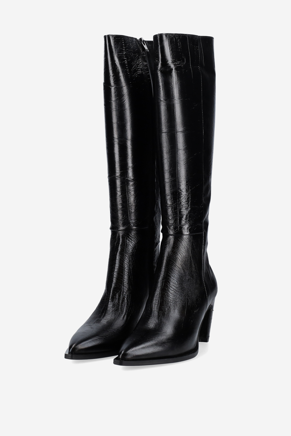 High leather boots