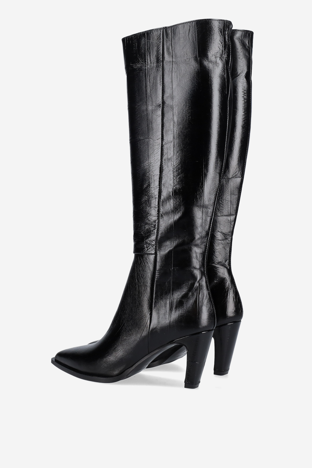 High leather boots