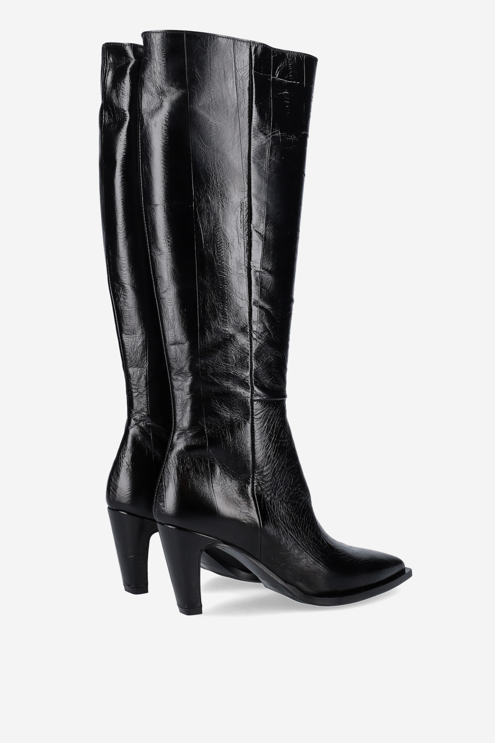 High leather boots