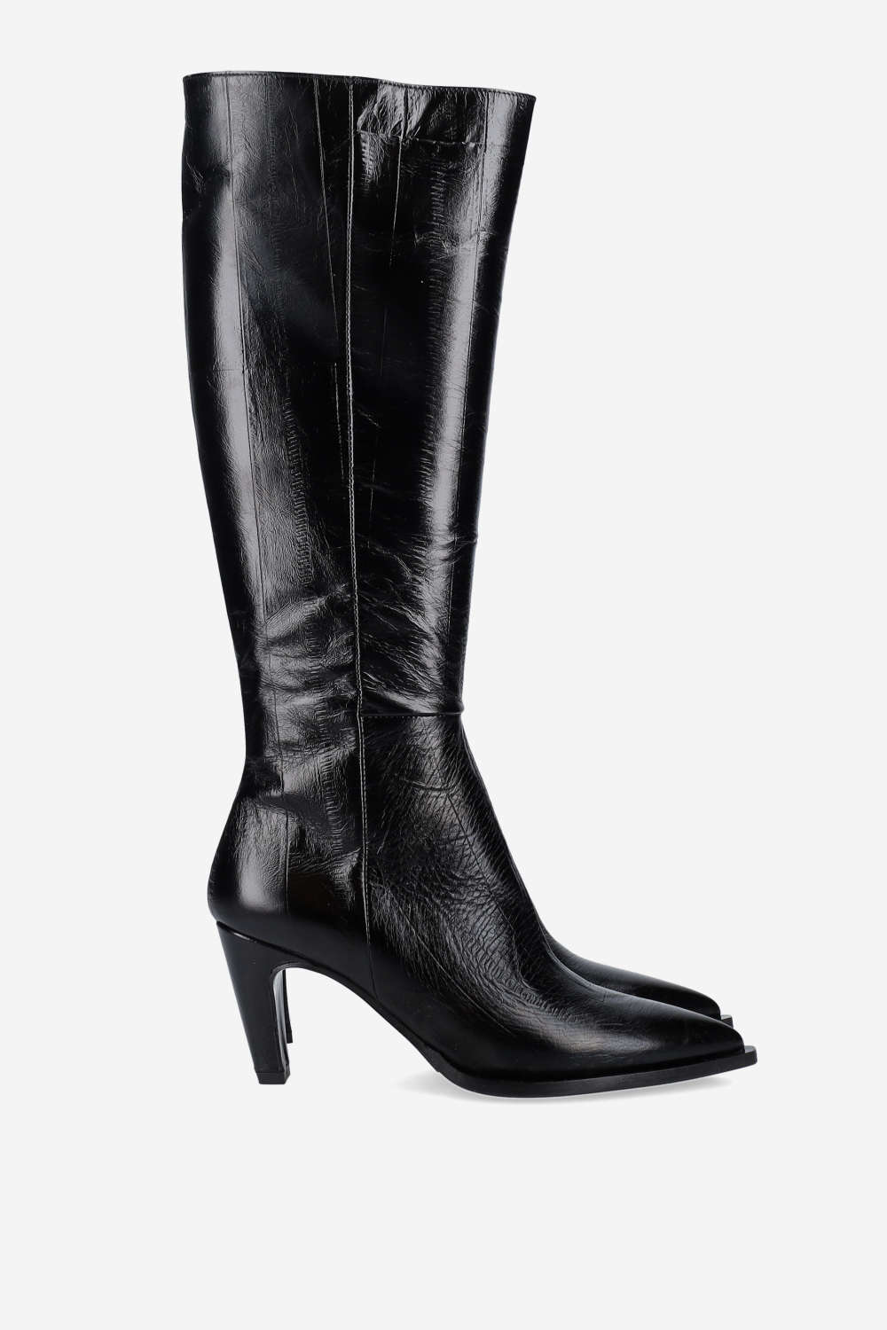 High leather boots