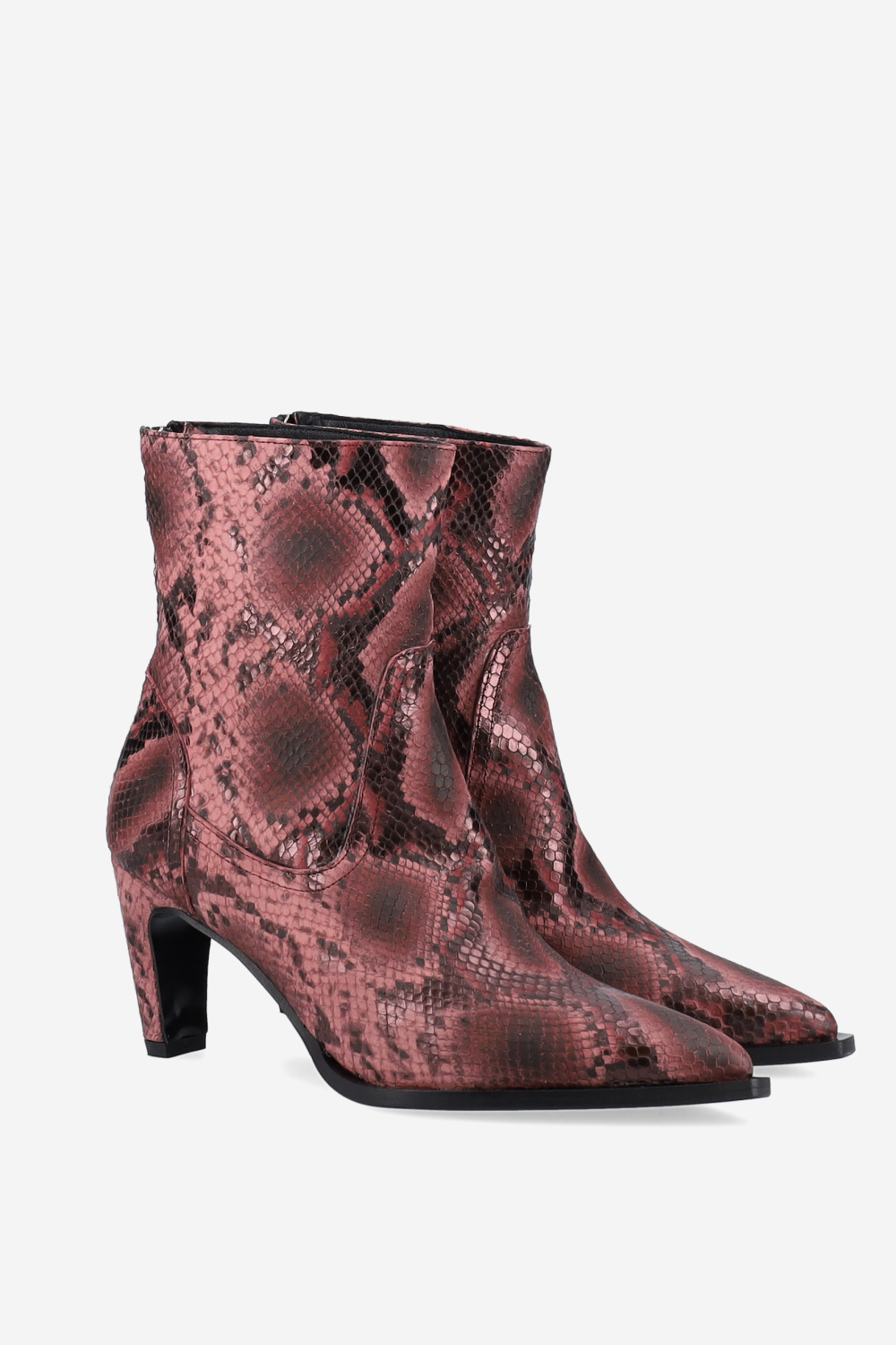 Pitone leather ankle boots