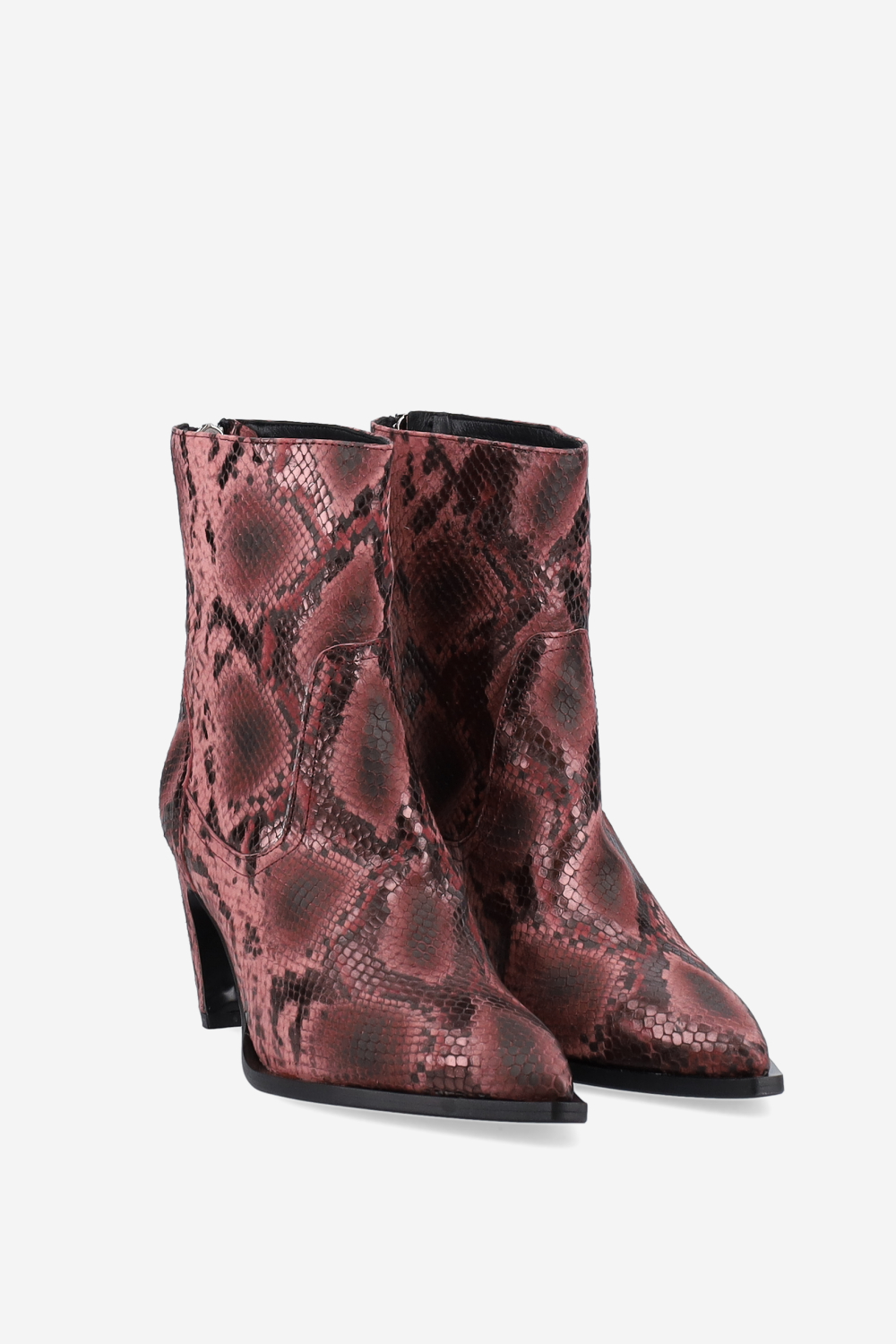Pitone leather ankle boots