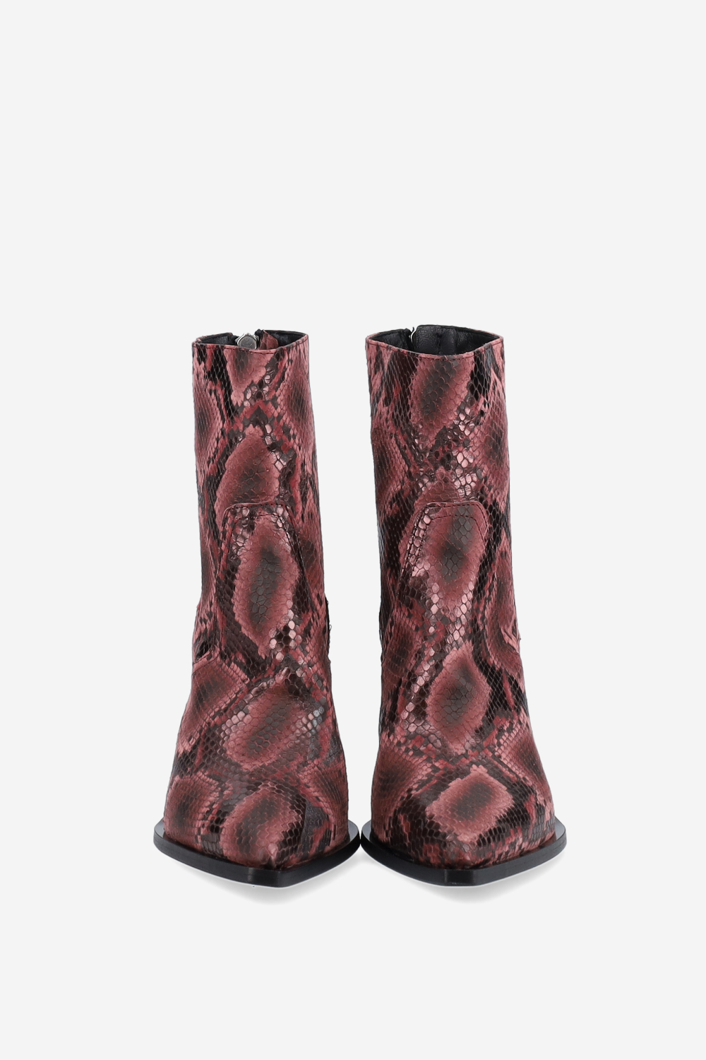 Pitone leather ankle boots