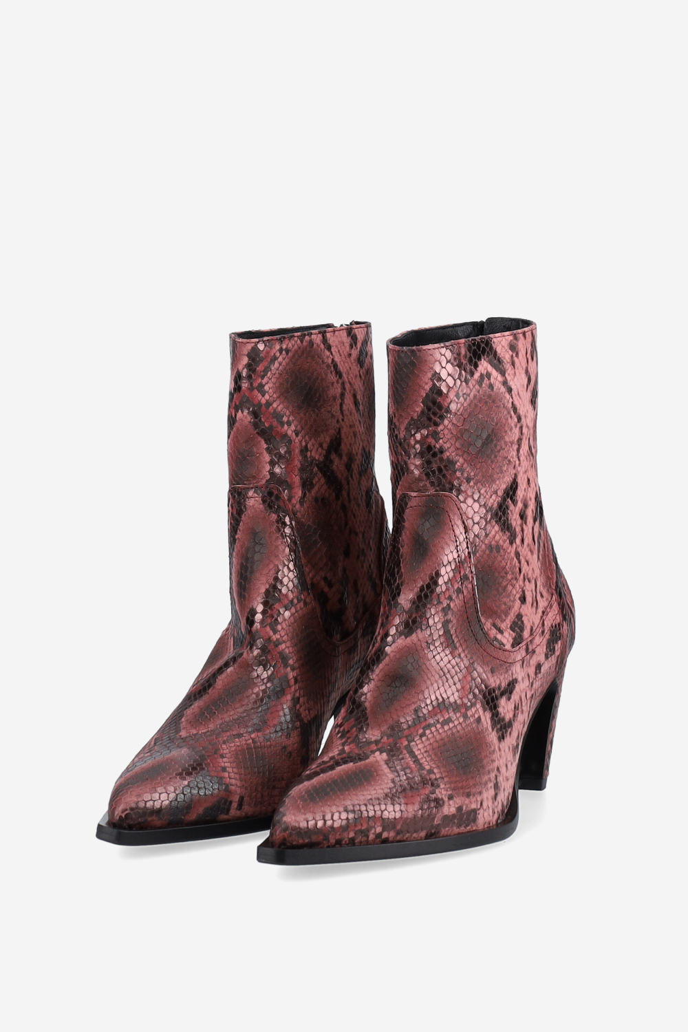 Pitone leather ankle boots