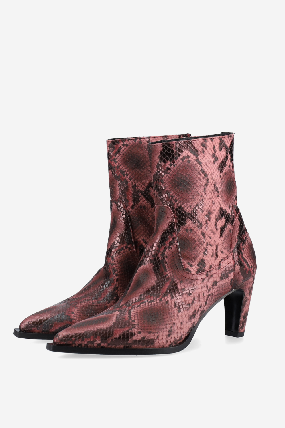 Pitone leather ankle boots