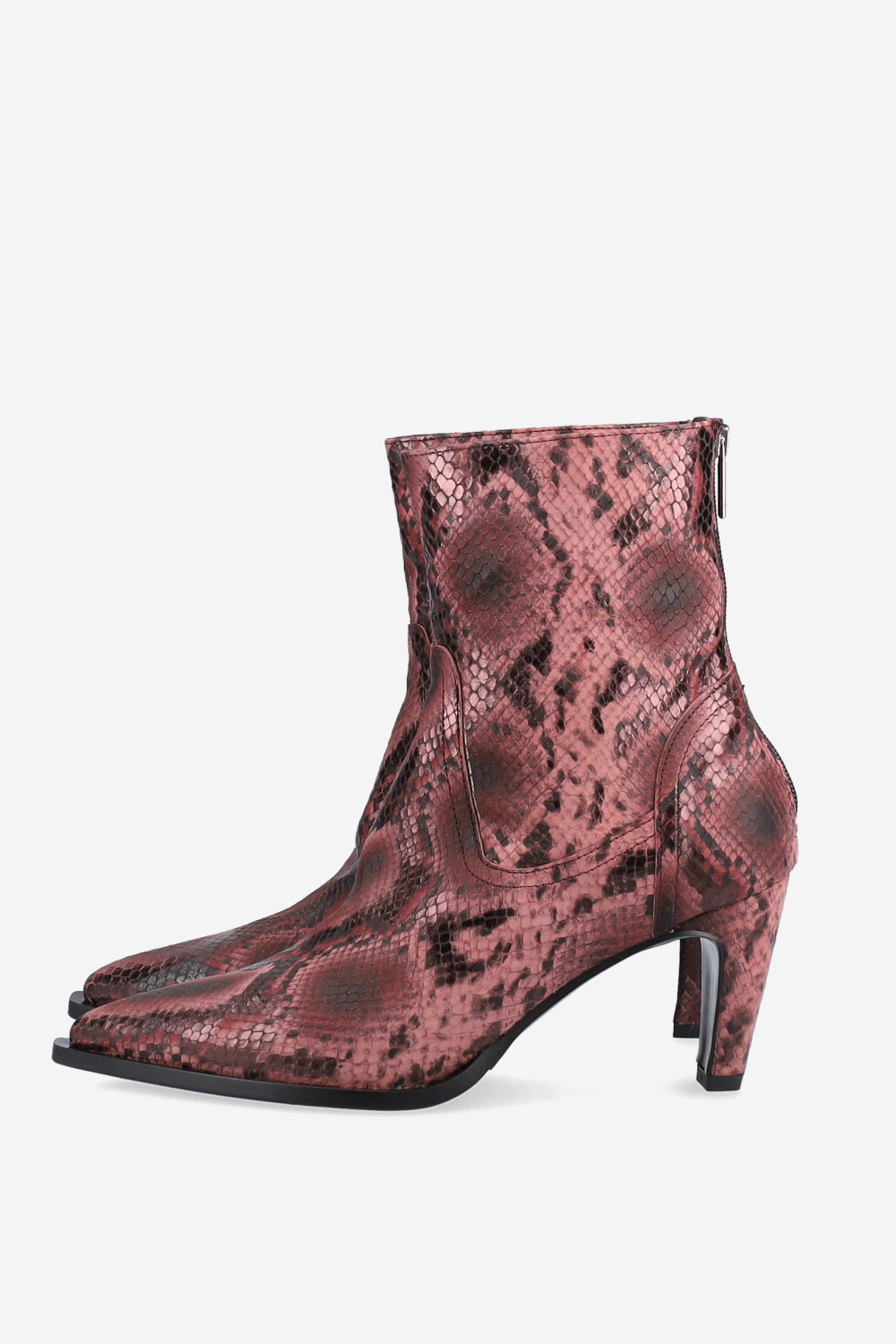 Pitone leather ankle boots