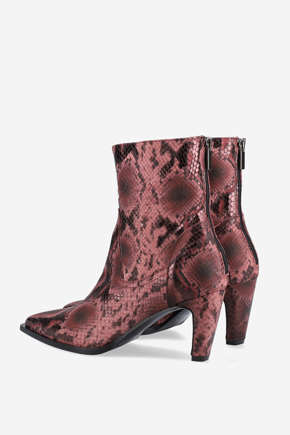 Pitone leather ankle boots