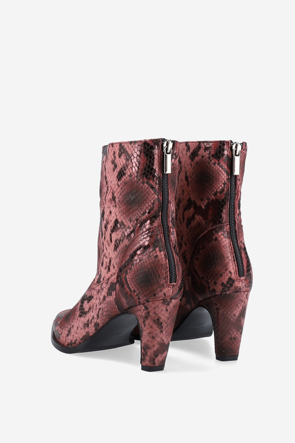 Pitone leather ankle boots