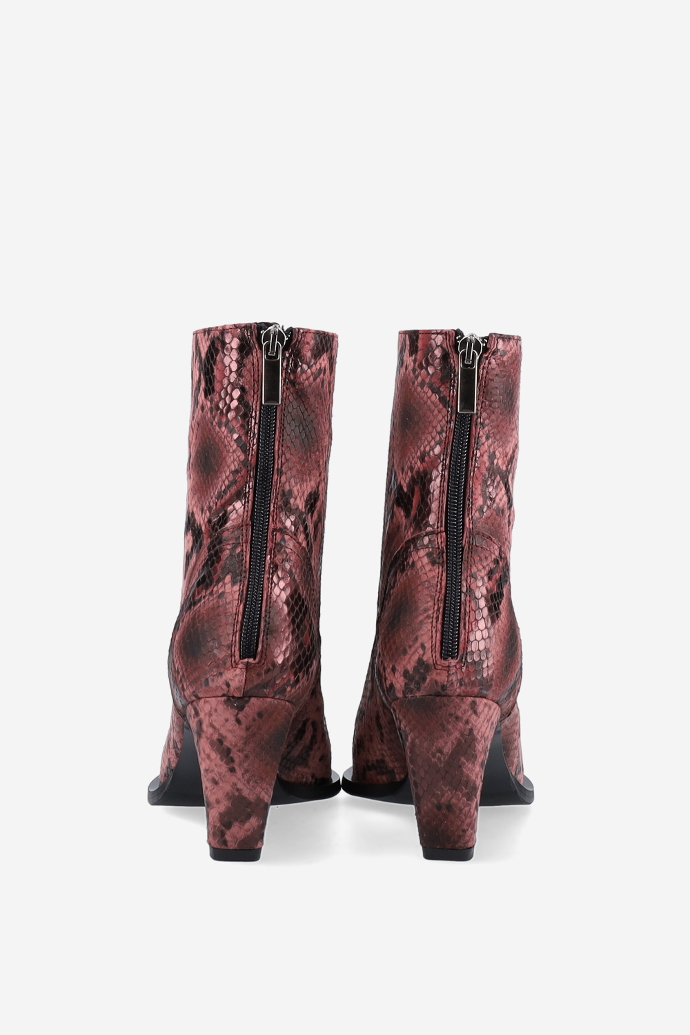 Pitone leather ankle boots