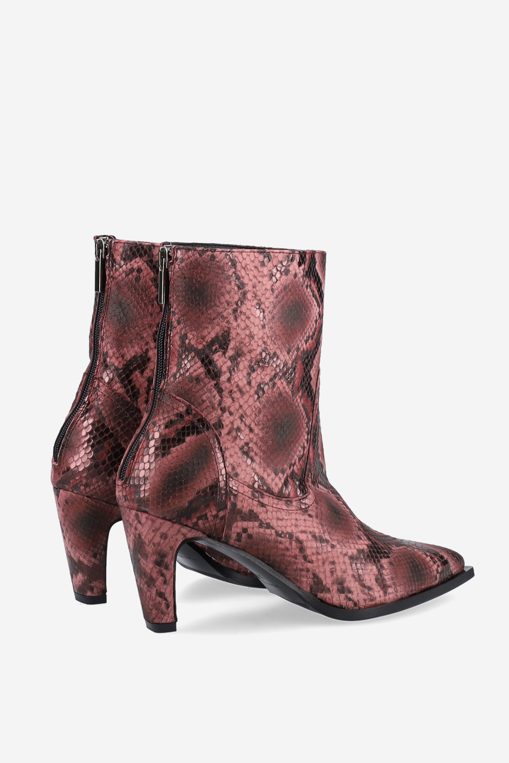 Pitone leather ankle boots
