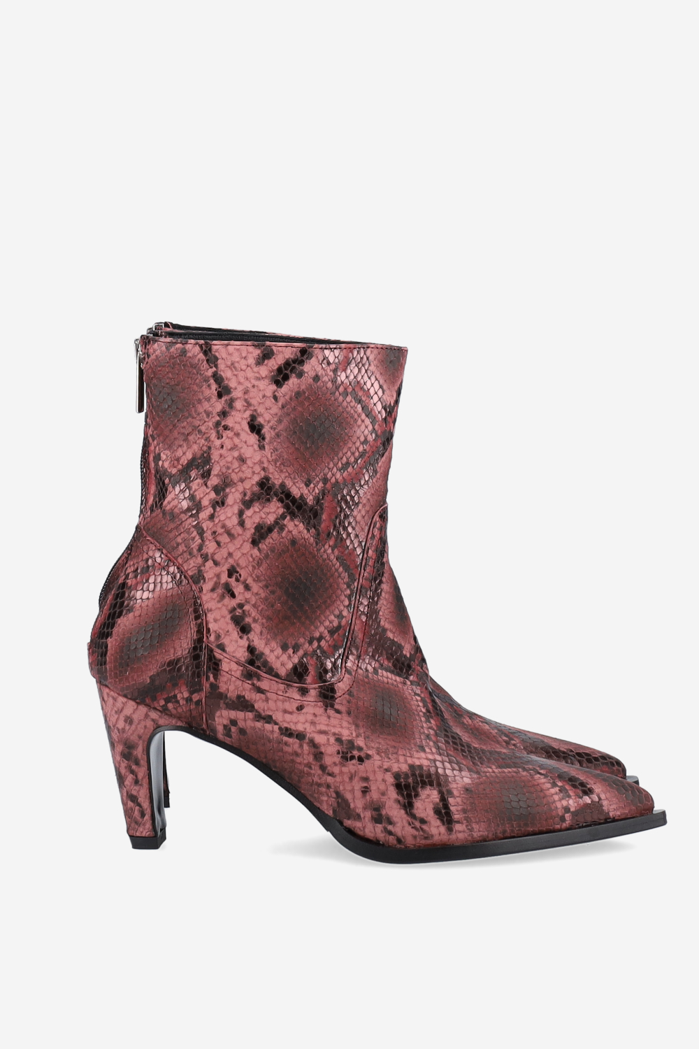 Pitone leather ankle boots