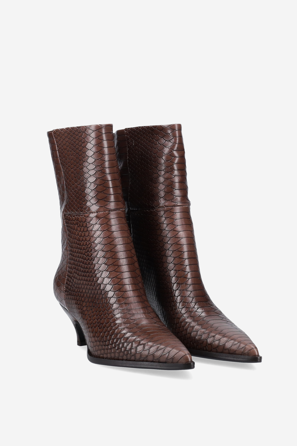 Pitone leather ankle boots
