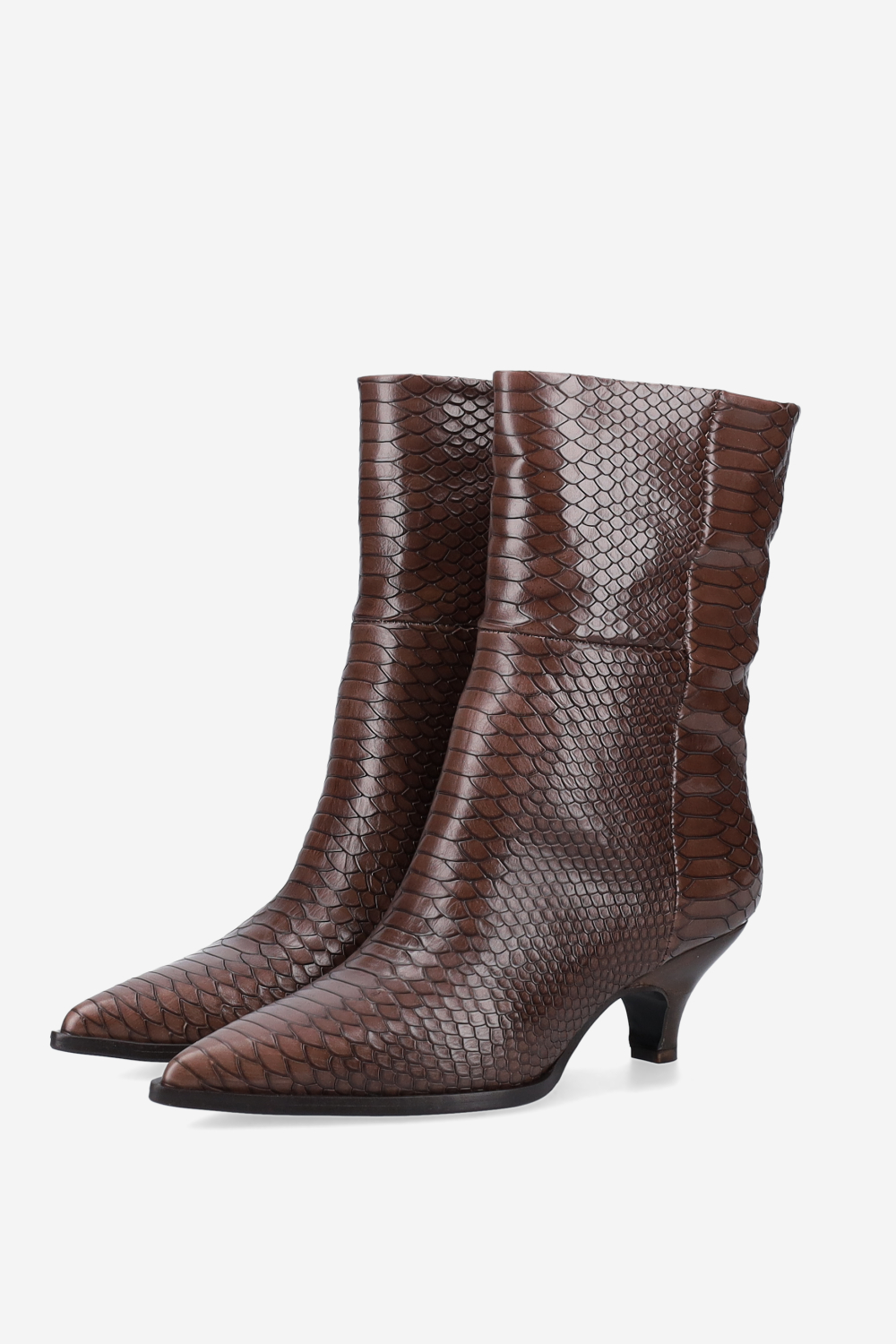 Pitone leather ankle boots