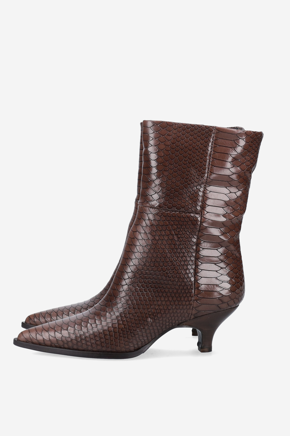 Pitone leather ankle boots