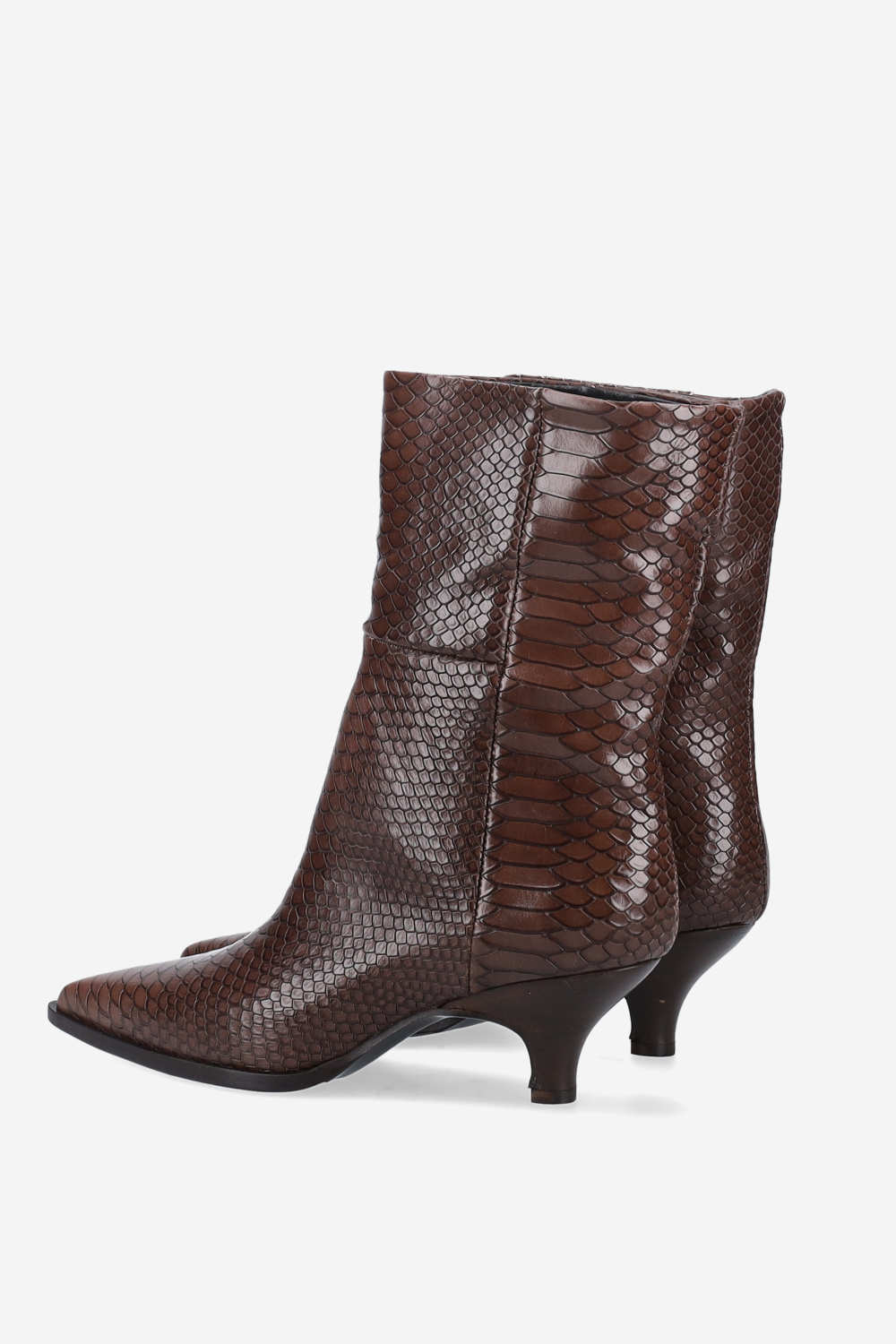 Pitone leather ankle boots