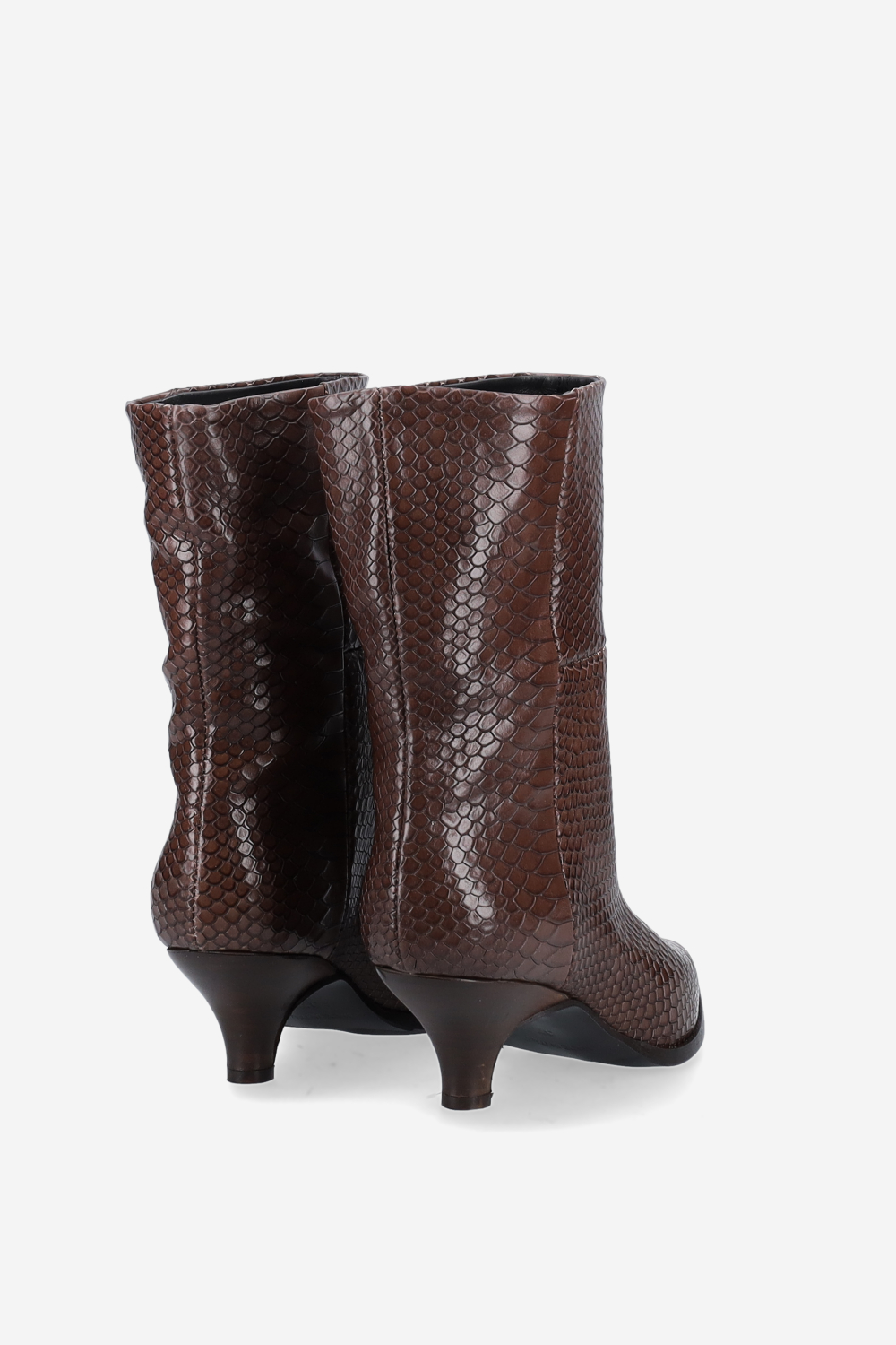 Pitone leather ankle boots