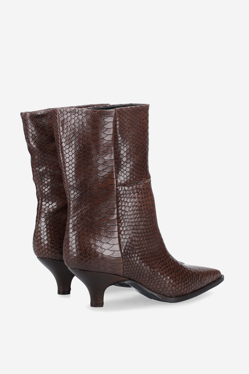 Pitone leather ankle boots