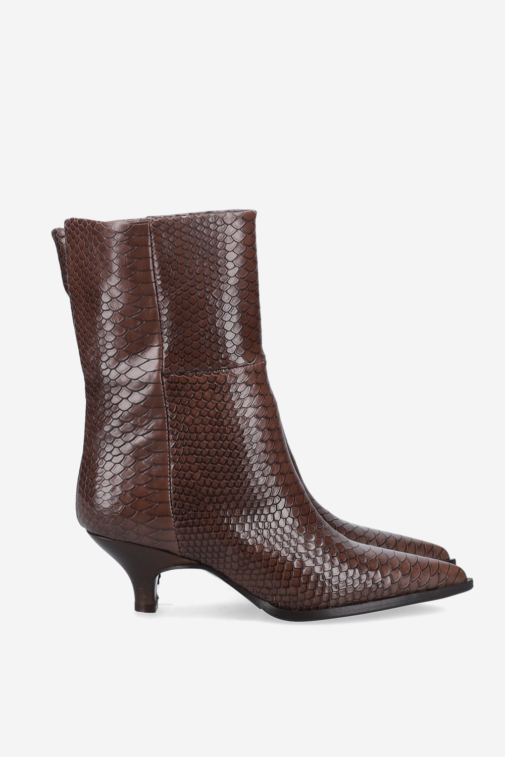 Pitone leather ankle boots