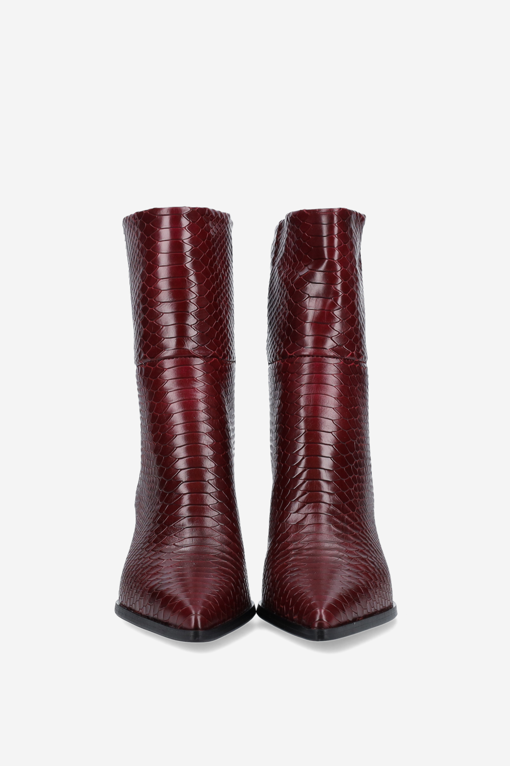 Pitone leather ankle boots