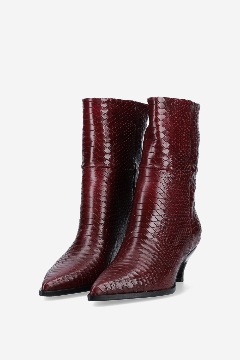 Pitone leather ankle boots